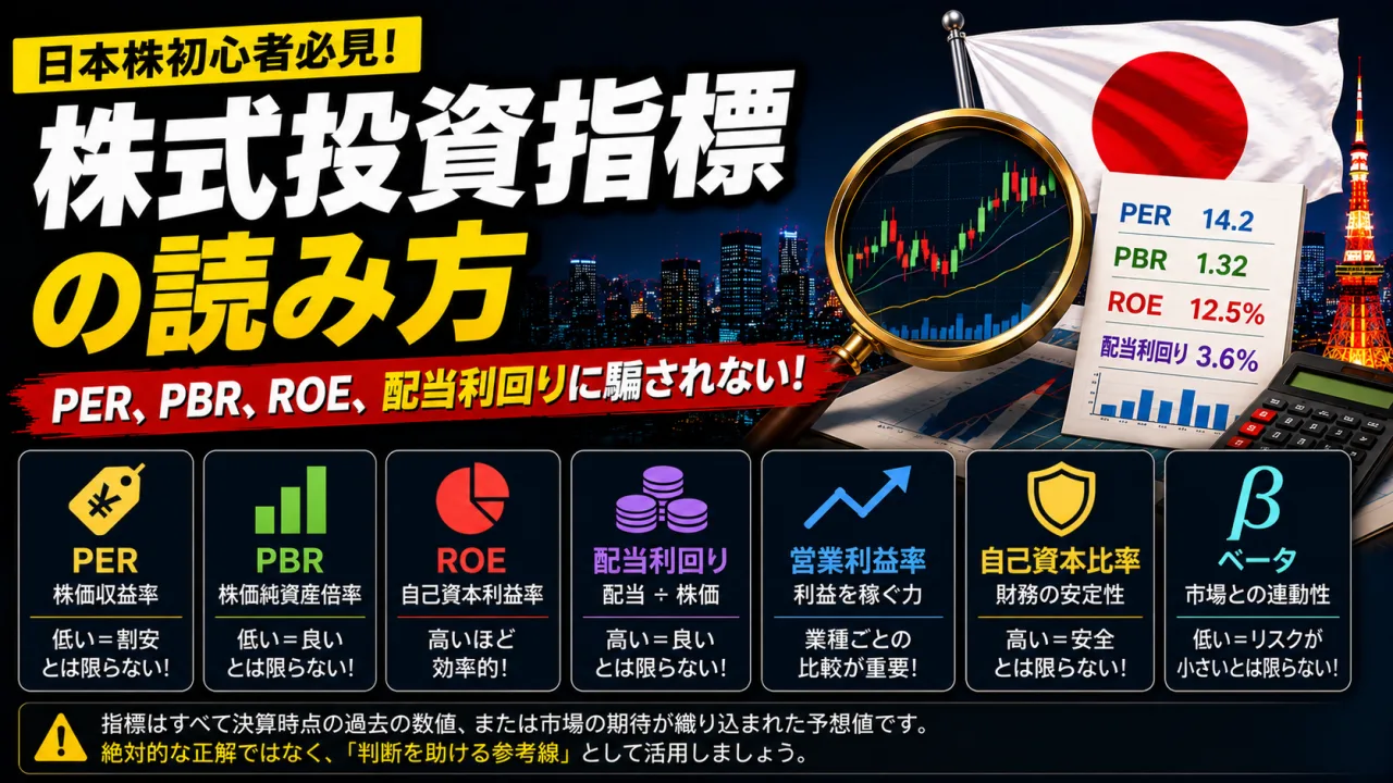 株式の投資指標の読み方 - PER・PBR・ROE・配当利回りに惑わされない